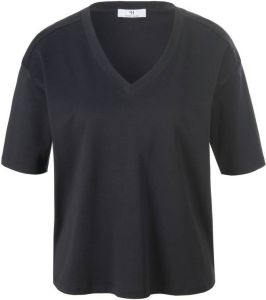 Peter Hahn Shirt V-hals 100% katoen Van zwart