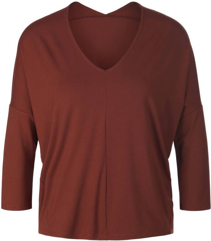 Peter Hahn Shirt V-hals en 3 4-mouwen Van rood