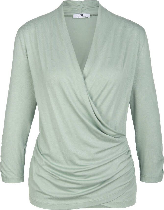 Peter Hahn Shirt v-hals Van groen
