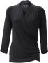 Peter Hahn Shirt v-hals Van zwart - Thumbnail 1