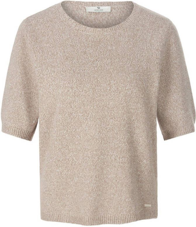 Peter Hahn Trui ronde hals en korte mouwen Van PURE EDITION beige