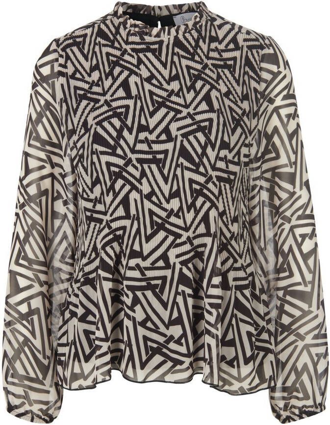 Princess GOES HOLLYWOOD Geplooide Blouse Black Dames