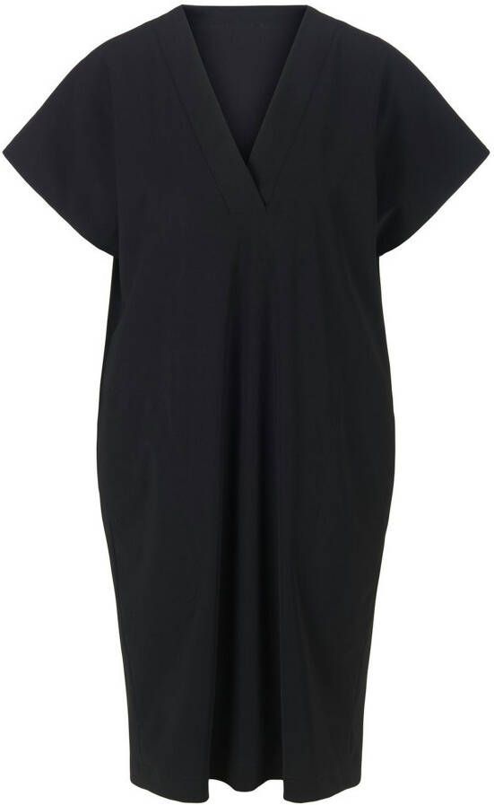 RAFFAELLO ROSSI V-hals jurk met brede band Black Dames