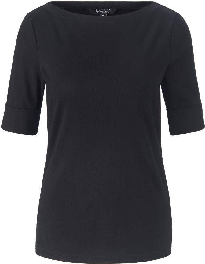 Ralph Lauren Katoenen Jersey T-shirt met Boothals Black Dames - Foto 3