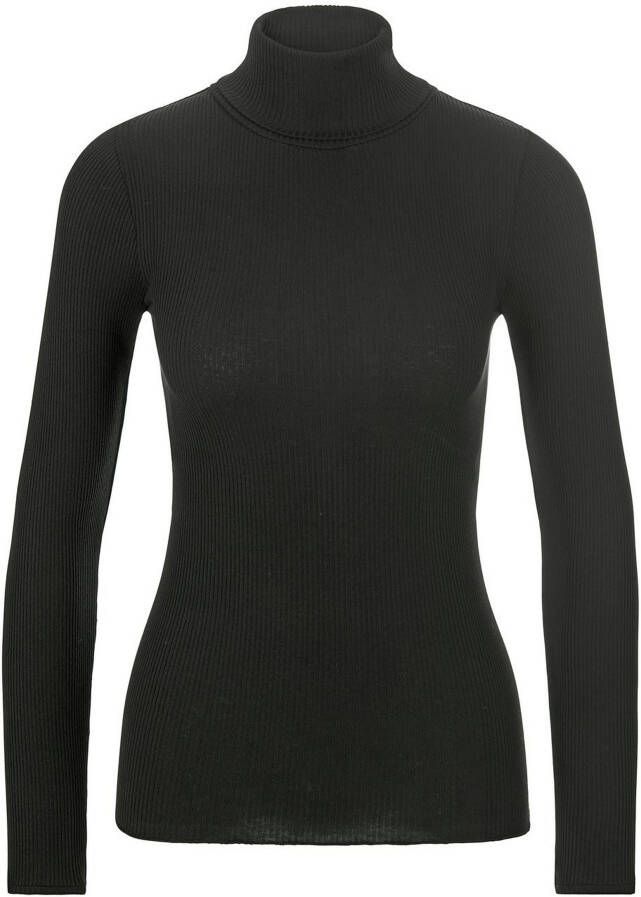 ROSEMUNDE Dames Truien & Vesten Silk T-shirt W Roller Neck Zwart - Foto 5