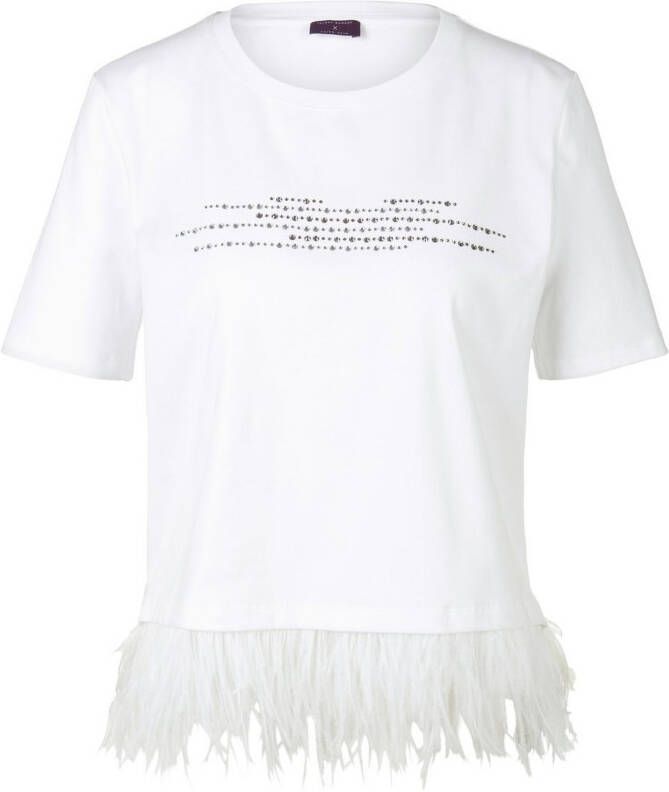 TALBOT RUNHOF X PETER HAHN Shirt ronde hals en korte mouwen Van wit