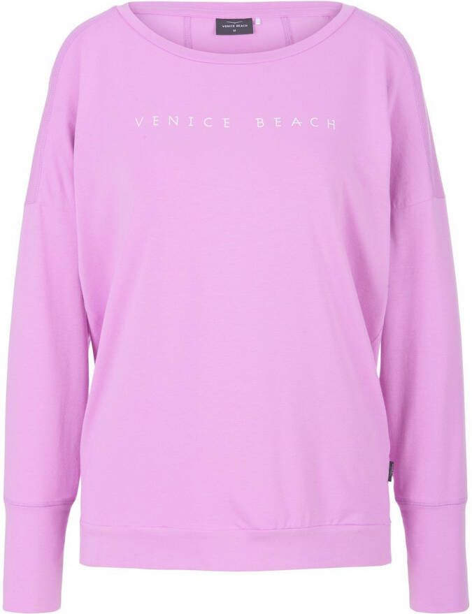 Venice Beach Shirt ronde hals en print Van roze