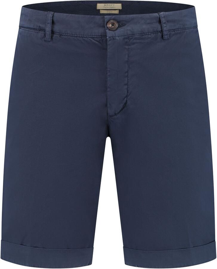 40Weft Stijlvolle Bermuda Shorts Blue Heren