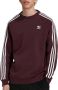Adidas 3-Stripes Crewneck Sweatshirt Shadow Maroon Brown Heren - Thumbnail 1