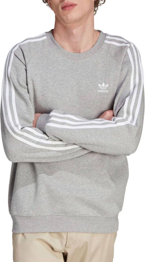 Adidas Originals Klassieke 3-Stripes Crewneck Sweater Gray Heren