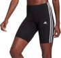 Adidas 3-Stripes Badge of Sport Cycle Shorts Black White- Dames Black White - Thumbnail 6