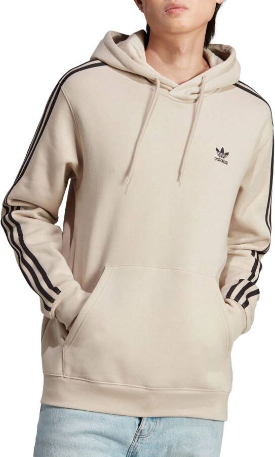 Adidas Originals Upgrade je garderobe met Adicolor Classics 3-Stripes Hoodie Beige Heren