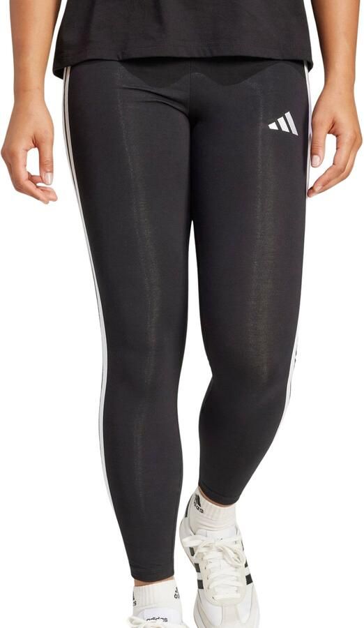 Adidas Essentials 3-Stripes Katoenen Legging Zwart- Dames Zwart - Foto 7