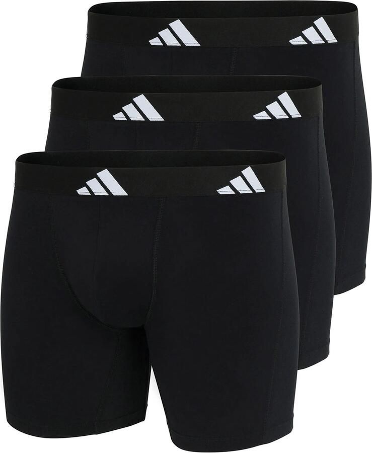 Adidas Sportswear Lange boxershort Active Flex Cotton elastisch logoband sportieve look zonder opening (Set van 3)