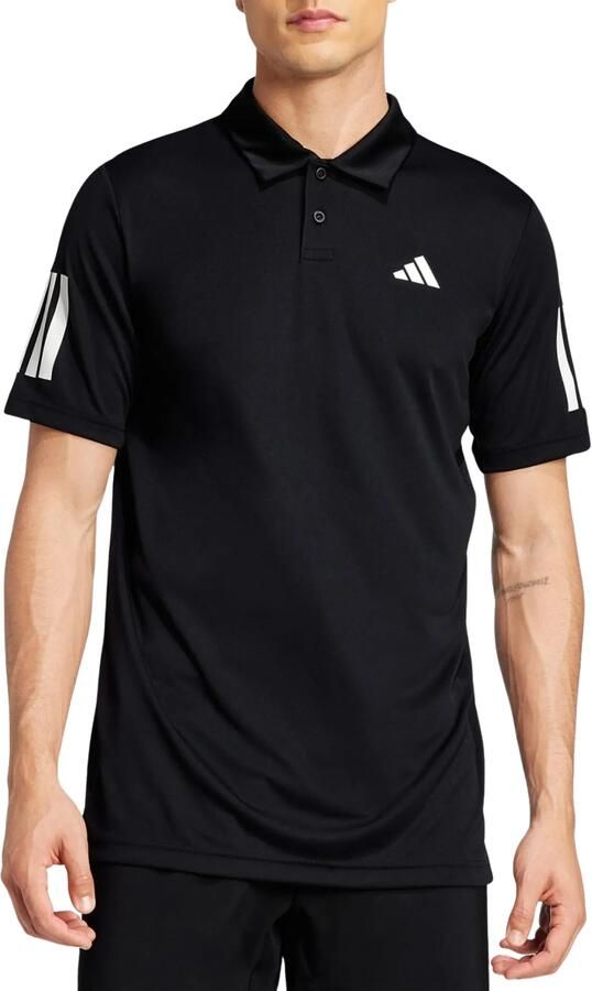 Adidas Club Tennis 3-Stripes Poloshirt Zwart- Heren Zwart