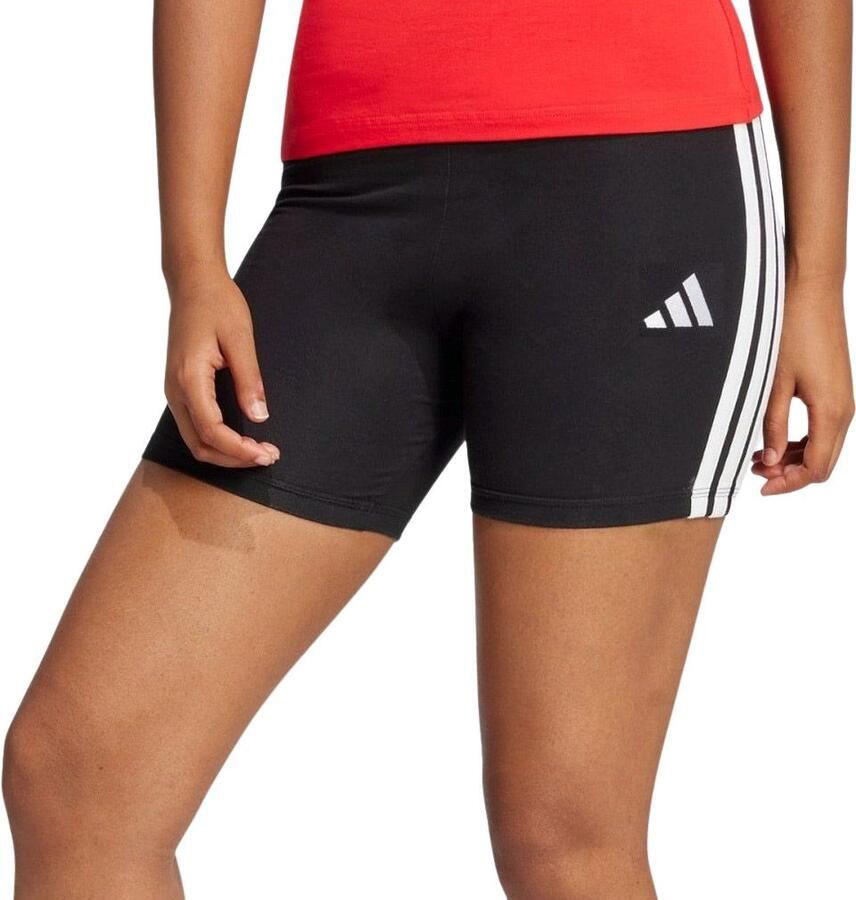 Adidas Sportswear Trainingstights W 3S SJ BK SHO korte leggings middelhoge band platte elastische band (1-delig)
