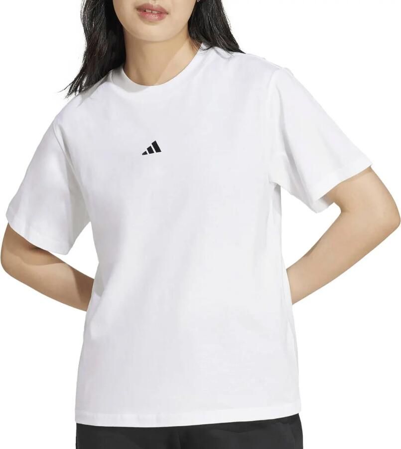 Adidas T-shirt Korte Mouw T-shirt Essentials Small Logo blanc