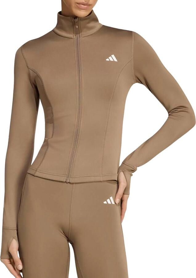 Adidas Training slim fit trainingsjack met logoprint