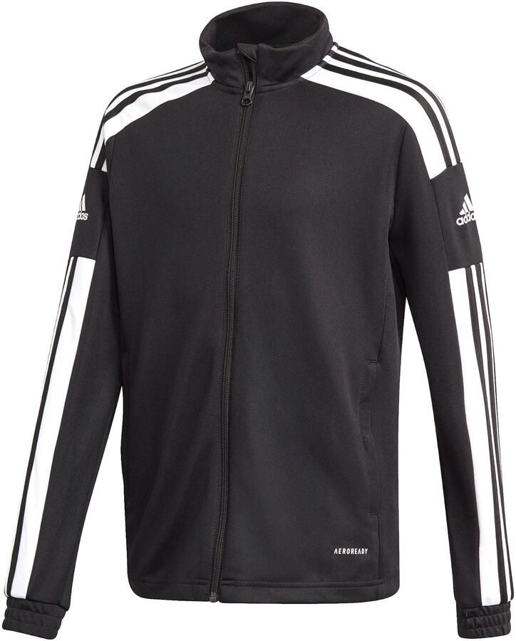 Adidas Perfor ce Junior voetbalvest Squadra 21 zwart wit Sportvest Polyester Opstaande kraag 164