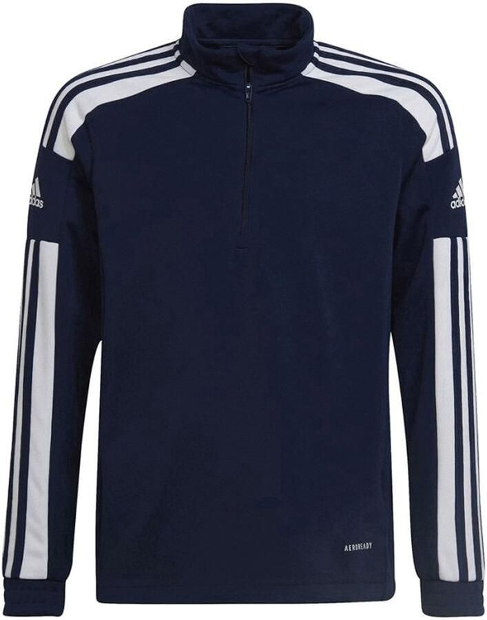 Adidas Perfor ce Junior sportpully Squadra 21 donkerblauw wit Sportsweater Polyester Opstaande kraag 164