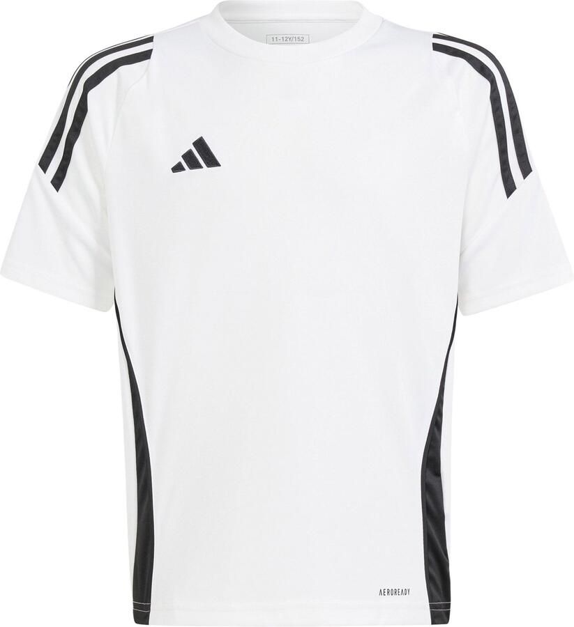 Adidas Perfor ce voetbalshirt wit zwart Sport t-shirt Polyester Ronde hals 128