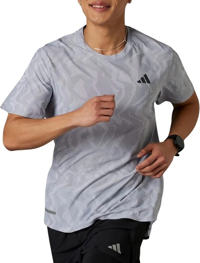 Adidas Ultimate Engineered Running T-Shirt Grijs- Heren Grijs