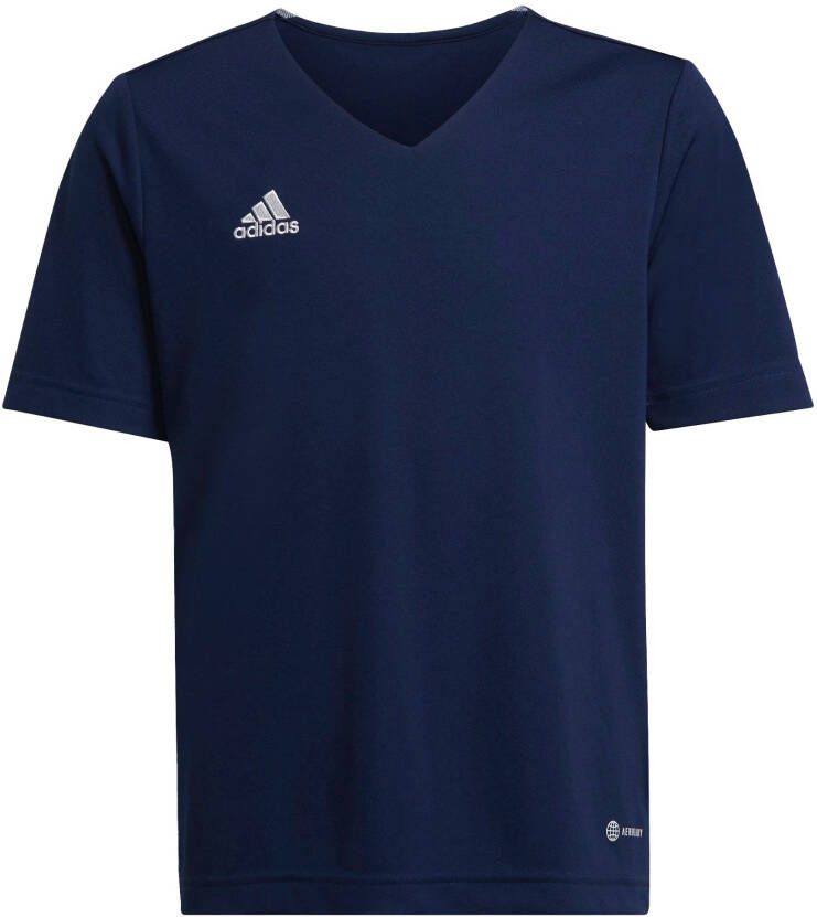 Adidas Perfor ce junior voetbalshirt donkerblauw Sport t-shirt Gerecycled polyester Ronde hals 164