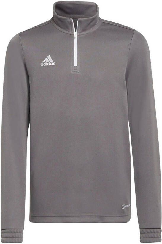 Adidas Perfor ce Junior sportsweater grijs Sport t-shirt Gerecycled polyester (duurzaam) Opstaande kraag 176