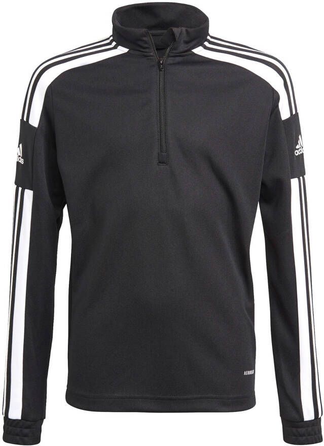 Adidas Perfor ce Junior Squadra 21 voetbalsweater zwart wit Sportsweater Polyester Opstaande kraag 116