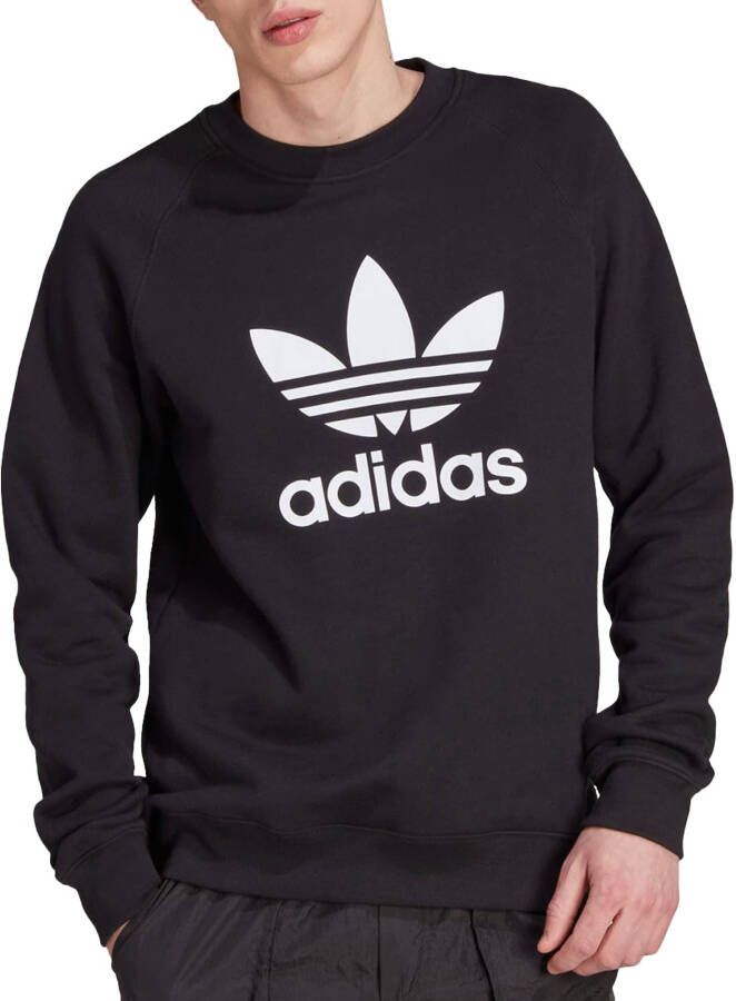 Adidas Originals Zwarte Sweaters met Maxi Logo Print Black Heren