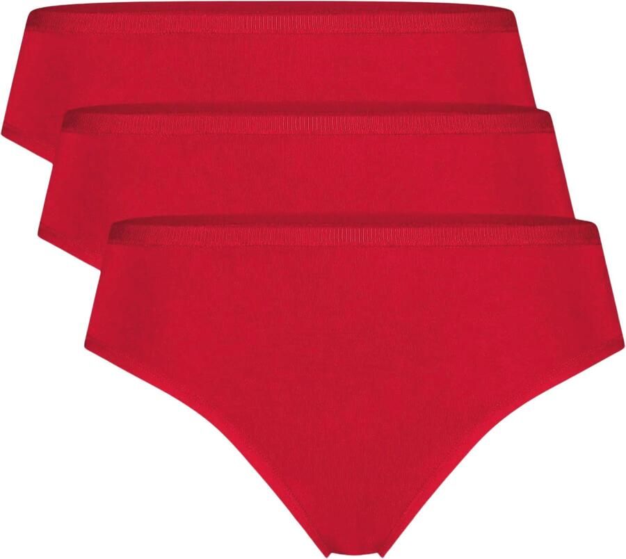 Bamboo Basics string Lola met bamboe (set van 3) rood - Foto 3