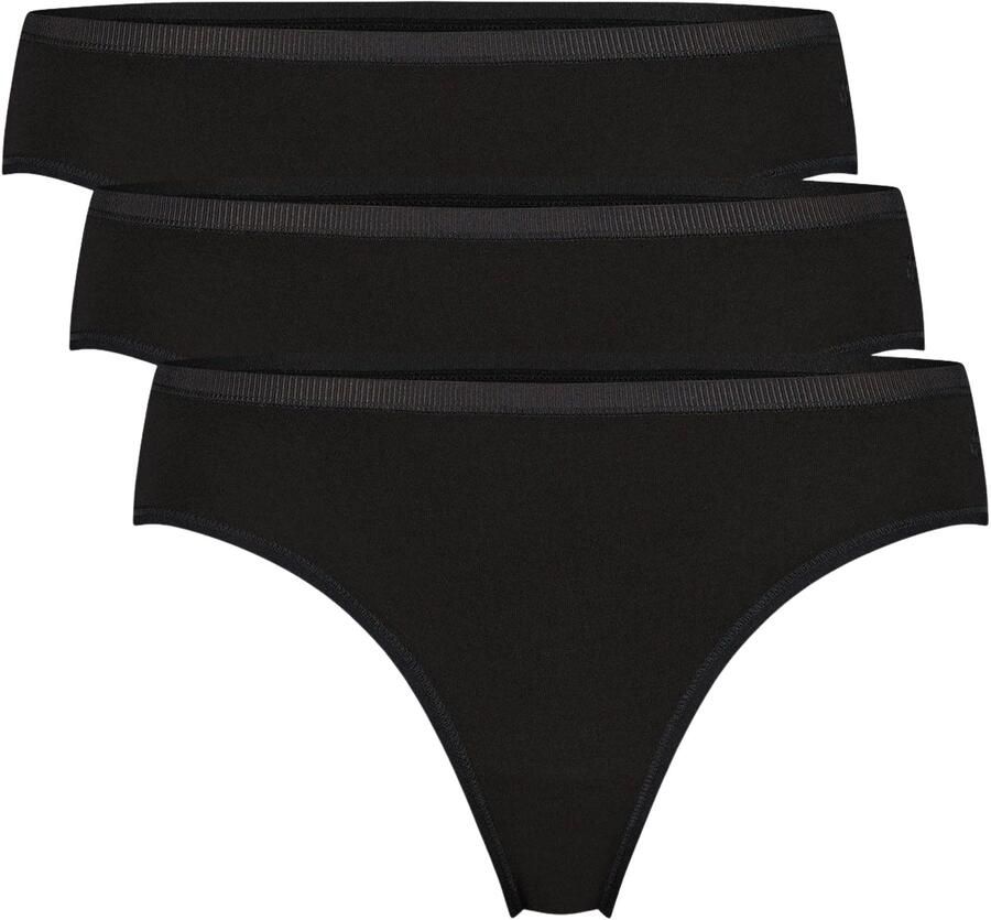 Bamboo Basics string Lola met bamboe (set van 3) zwart - Foto 4