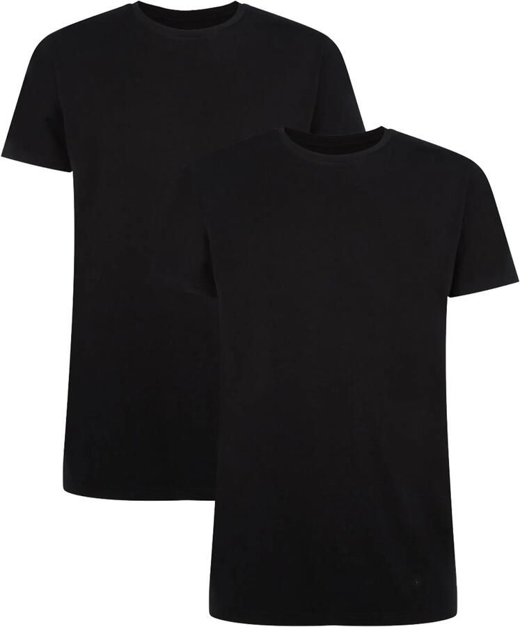 Bamboo Basics ondershirt Ruben met bamboe (set van 2) zwart - Foto 3