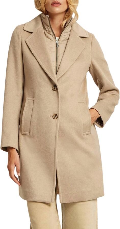 Beaumont Skylar Gewatteerde Jas in Zand Beige Dames