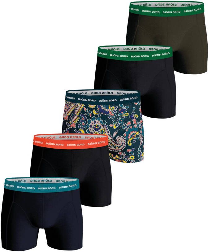 Björn Borg Boxershorts 5-Pack Zwart Multicolour Zwart Heren