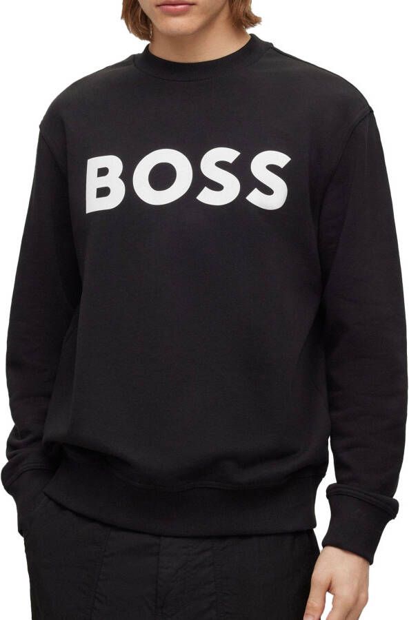 Hugo Boss Heren Zwart Print Sweatshirt Black Heren