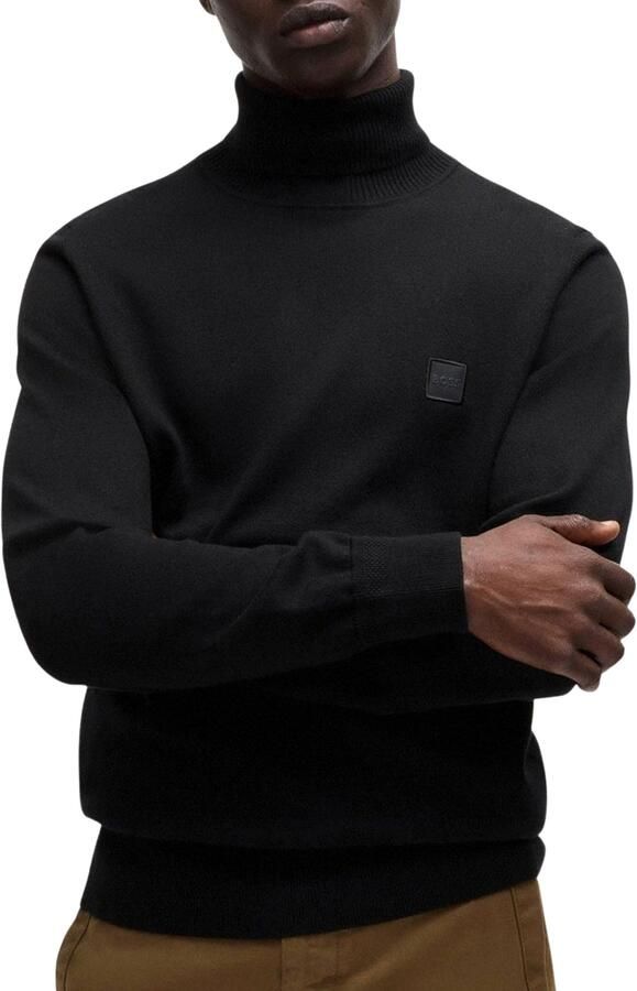 Boss Orange Regular fit coltrui van een mix van katoen en kasjmier model 'AKIRO_S'