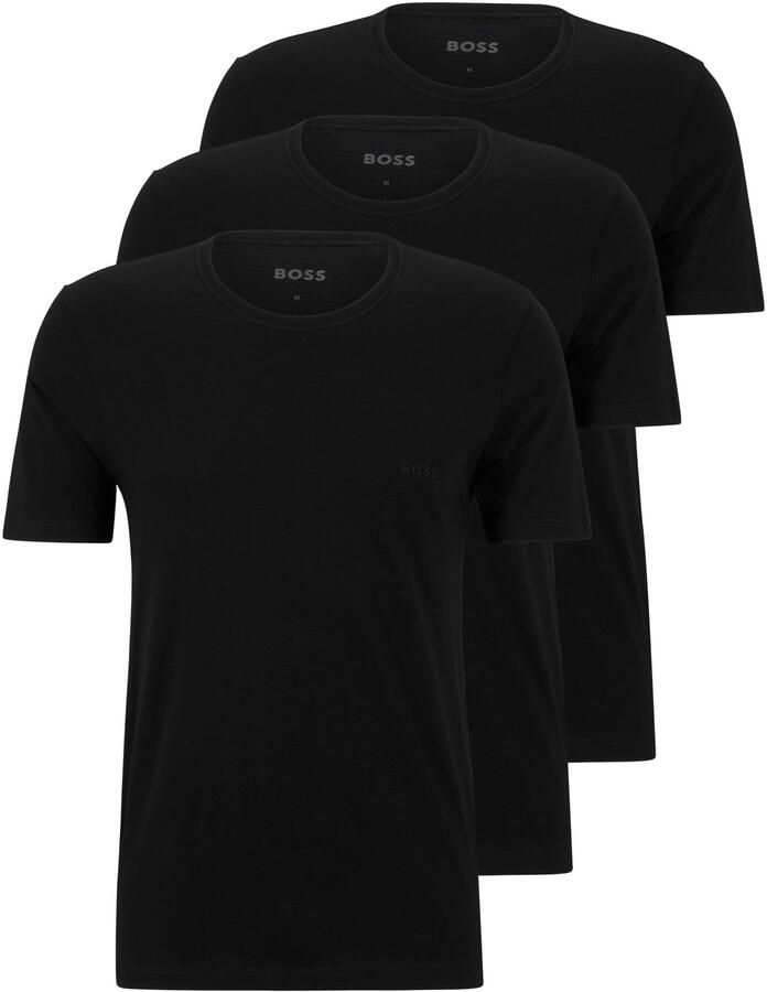 Boss T-shirt met labelstitching in een set van 3 stuks model 'Classic' - Foto 7