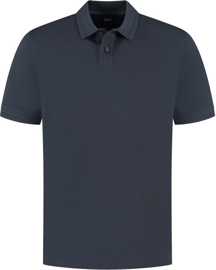 Boss Orange Regular fit poloshirt met labelstitching model 'Interlock'
