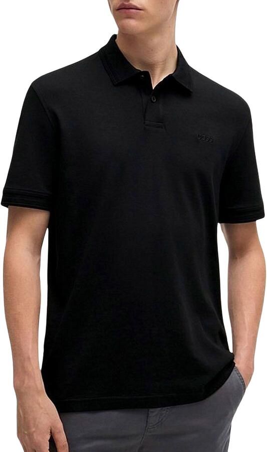 Boss Orange Poloshirt Pe Interlock van katoen-piqué met logo-print regular