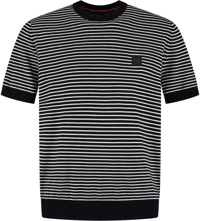 Boss Orange T-shirt met labelbadge model 'Kanache'