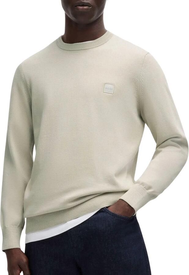 Boss Orange Regular fit pullover van een mix van katoen en kasjmier model 'KANOVANO' - Foto 12