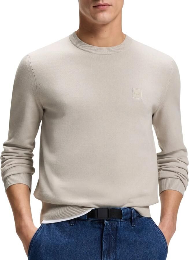 Boss Orange Regular fit pullover van een mix van katoen en kasjmier model 'KANOVANO' - Foto 7