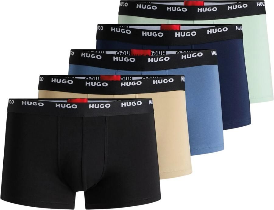 HUGO underwear Trunk FIVE PACK met hugo logo-elastisch tailleband (5 stuks Set van 5)