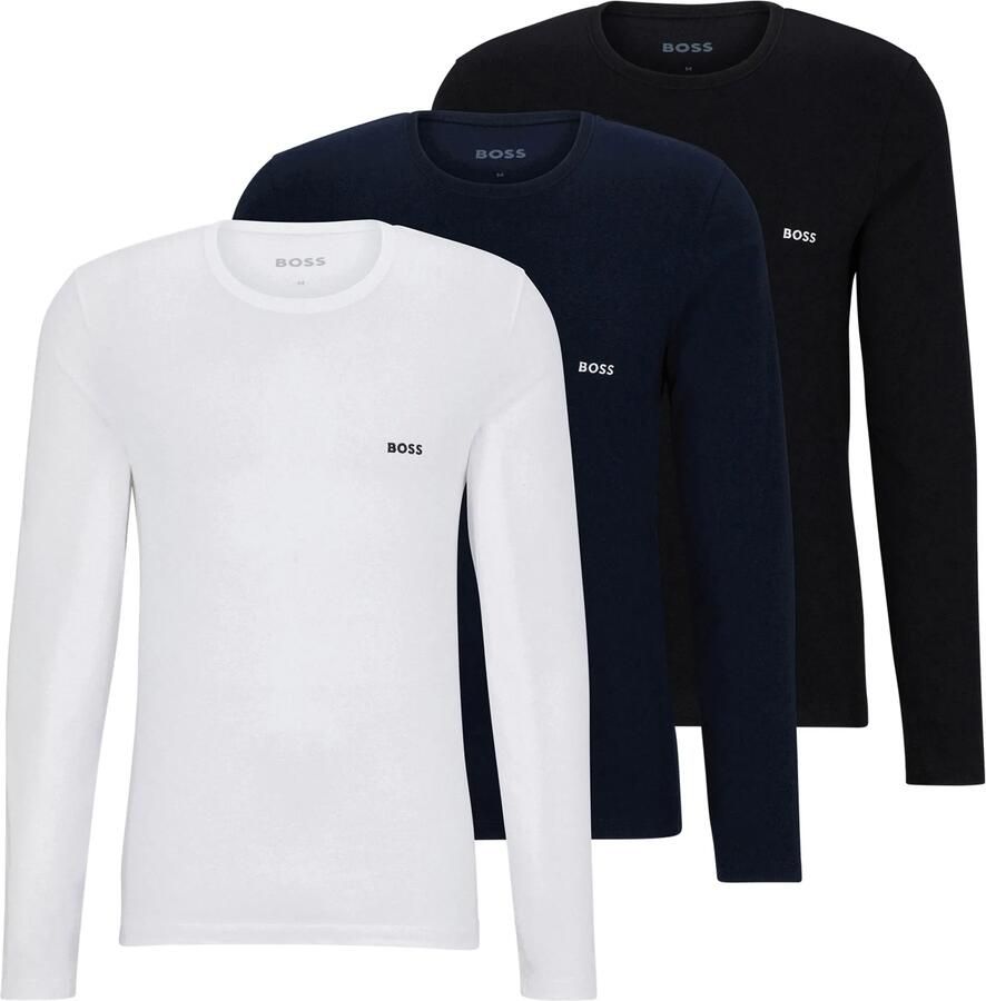 BOSS Shirt met lange mouwen Longsleeve-Shirt R-Neck Classic COTTON 3pcs pack (3-delig) - Foto 2