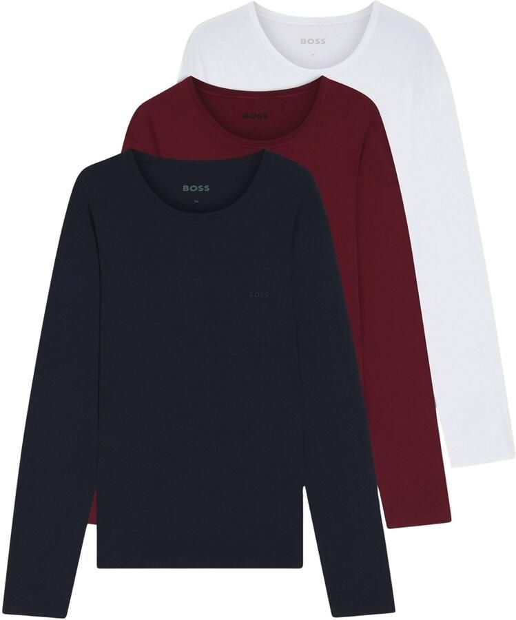 BOSS Shirt met lange mouwen Longsleeve-Shirt R-Neck Classic COTTON 3pcs pack (3-delig)