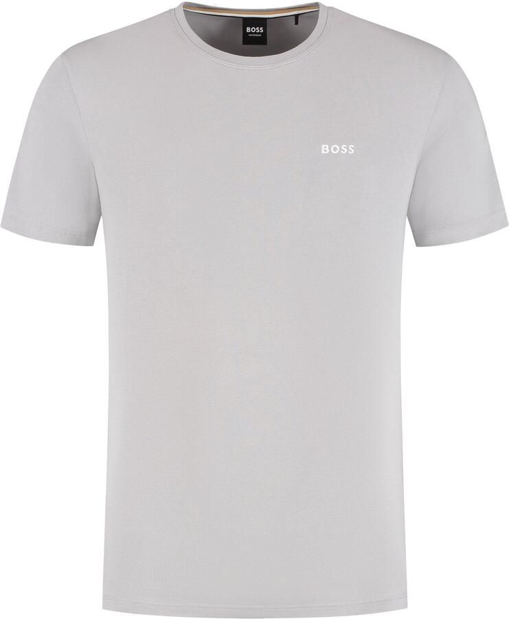 Boss Regular fit T-shirt van mix van katoen en elastaan