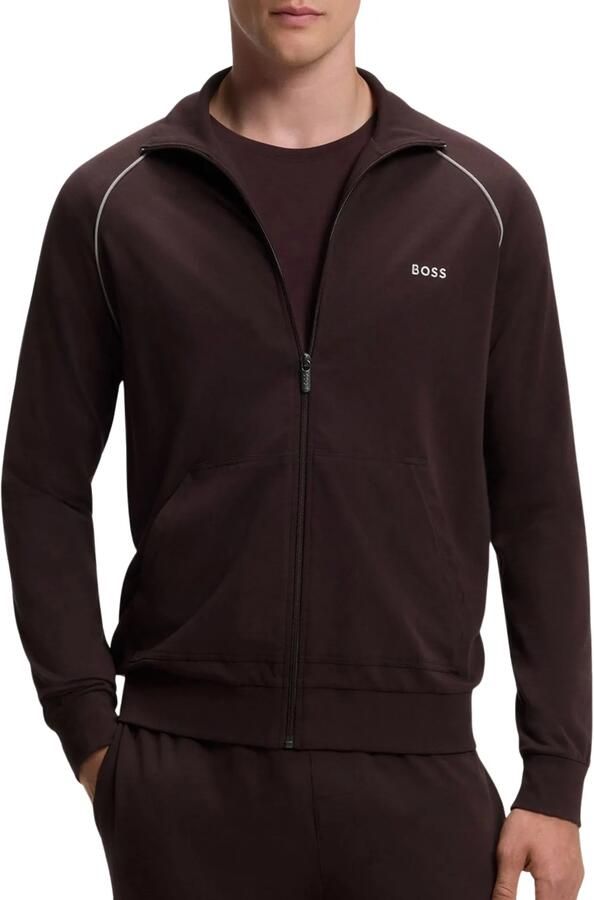 Boss Regular fit sweatjack van katoenmix model 'Mix&Match'