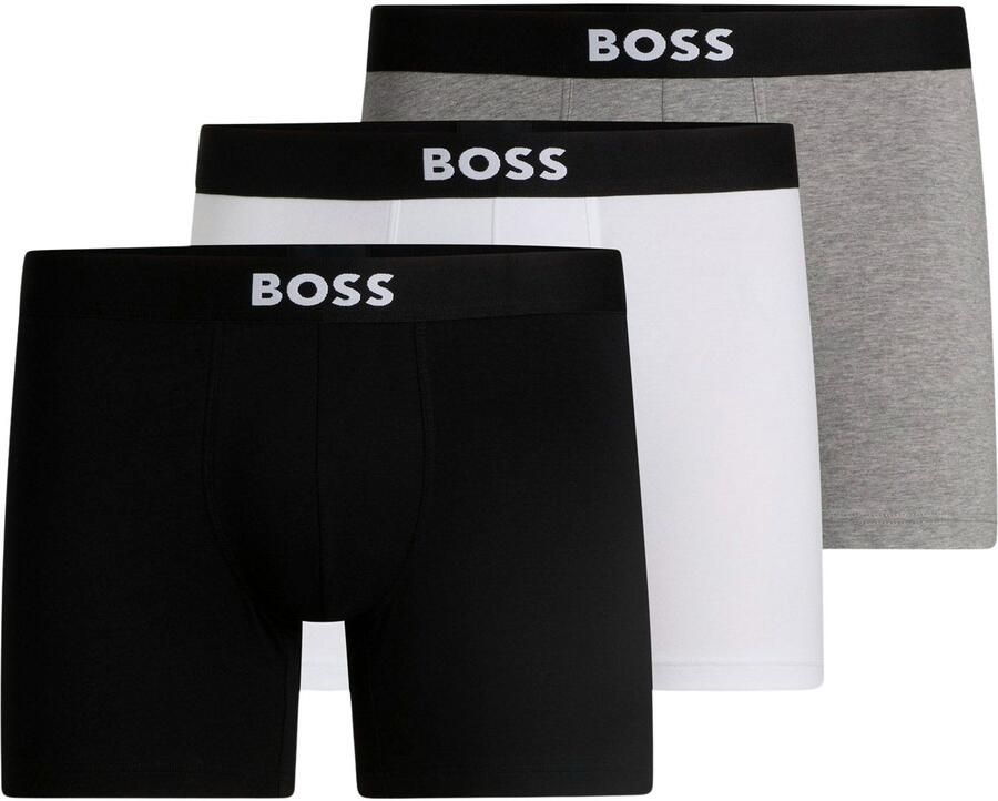 Boss Boxershort met elastische band met logo in een set van 3 stuks model 'ONE'
