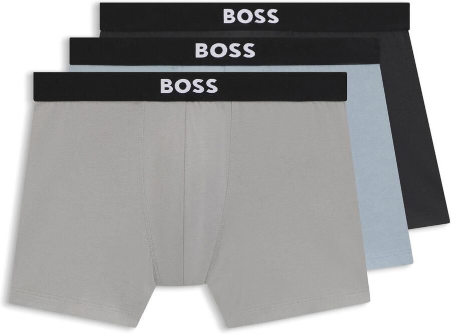 Boss Regular fit boxershort van een mix van katoen en elastaan in een set van 3 stuks